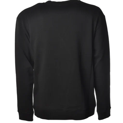 Dondup Sweatshirts-- Long-Sleeved Crewneck with Logo - Black - Sweatshirt - Luxury Exclusive Collection - Avvenice