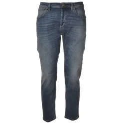 Dondup Trousers-- Low Crotch Jeans Washed Denim Canvas - Dark Denim - Trousers - Luxury Exclusive Collection - Avvenice