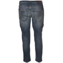 Dondup Trousers-- Low Crotch Jeans Washed Denim Canvas - Dark Denim - Trousers - Luxury Exclusive Collection - Avvenice