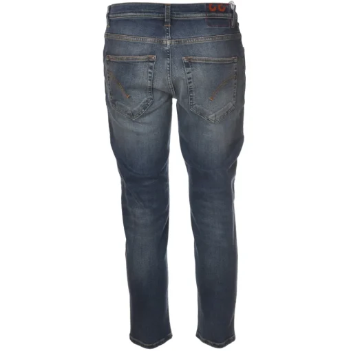 Dondup Trousers-- Low Crotch Jeans Washed Denim Canvas - Dark Denim - Trousers - Luxury Exclusive Collection - Avvenice