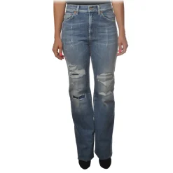 Dondup Trousers-- Mable Trousers with Five Pockets - Blue Denim - Trousers - Luxury Exclusive Collection - Avvenice