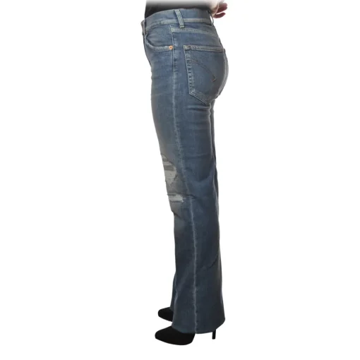 Dondup Trousers-- Mable Trousers with Five Pockets - Blue Denim - Trousers - Luxury Exclusive Collection - Avvenice