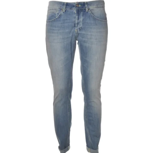 Dondup Trousers-- Regular-Waisted Jeans Model George - Light Blue - Trousers - Luxury Exclusive Collection - Avvenice