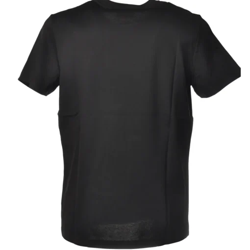 Dondup T-shirt-- Short-Sleeved T-shirt with Contrasting Logo - Black - T-shirt - Luxury Exclusive Collection - Avvenice