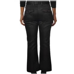 Dondup Trousers-- Spotted Pattern Trousers - Black - Trousers - Luxury Exclusive Collection - Avvenice