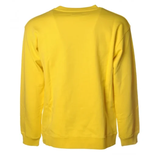 Dondup Sweatshirts-- Sweatshirt with Print - Yellow - Sweatshirt - Luxury Exclusive Collection - Avvenice