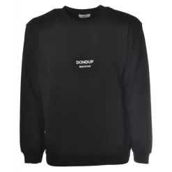 Dondup Sweatshirts-- Sweatshirt with Print - Black - Sweatshirt - Luxury Exclusive Collection - Avvenice