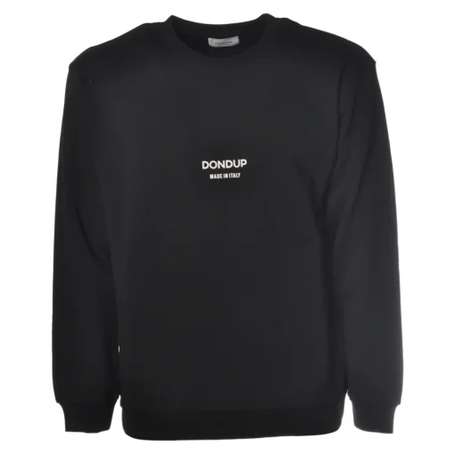 Dondup Sweatshirts-- Sweatshirt with Print - Black - Sweatshirt - Luxury Exclusive Collection - Avvenice