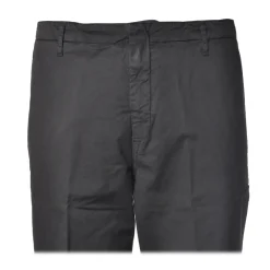 Dondup Trousers-- Trousers in Faded Cotton - Grey - Trousers - Luxury Exclusive Collection - Avvenice