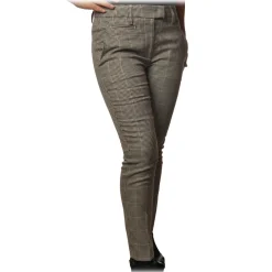 Dondup Trousers-- Trousers Model Perfect in Piedepull Pattern - Black/Cream - Trousers - Luxury Exclusive Collection - Avvenice