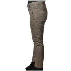 Dondup Trousers-- Trousers Model Perfect in Piedepull Pattern - Black/Cream - Trousers - Luxury Exclusive Collection - Avvenice