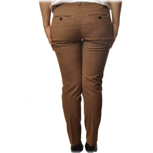 Dondup Trousers-- Trousers Model Perfect in Textured Fabric - Brown - Trousers - Luxury Exclusive Collection - Avvenice