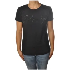 Dondup T-shirt-- T-shirt with Logo - Black - T-shirt - Luxury Exclusive Collection - Avvenice