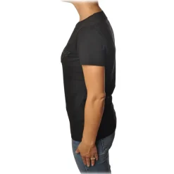 Dondup T-shirt-- T-shirt with Logo - Black - T-shirt - Luxury Exclusive Collection - Avvenice