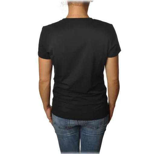 Dondup T-shirt-- T-shirt with Logo - Black - T-shirt - Luxury Exclusive Collection - Avvenice