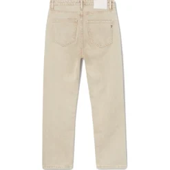 Dondup Trousers-- Washed Canvas Cropped Jeans - Beige - Trousers - Luxury Exclusive Collection - Avvenice