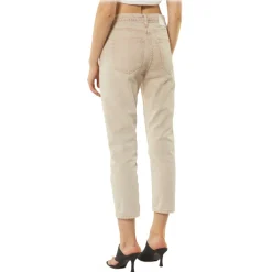 Dondup Trousers-- Washed Canvas Cropped Jeans - Beige - Trousers - Luxury Exclusive Collection - Avvenice