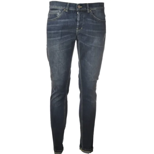 Dondup Trousers-- Washed Tapered Leg Jeans - Blue Jeans - Trousers - Luxury Exclusive Collection - Avvenice