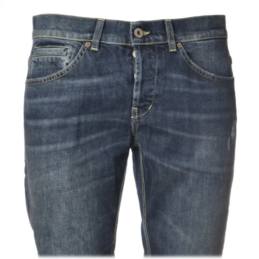 Dondup Trousers-- Washed Tapered Leg Jeans - Blue Jeans - Trousers - Luxury Exclusive Collection - Avvenice