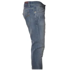 Dondup Trousers-- Washed Tapered Leg Jeans - Blue Jeans - Trousers - Luxury Exclusive Collection - Avvenice