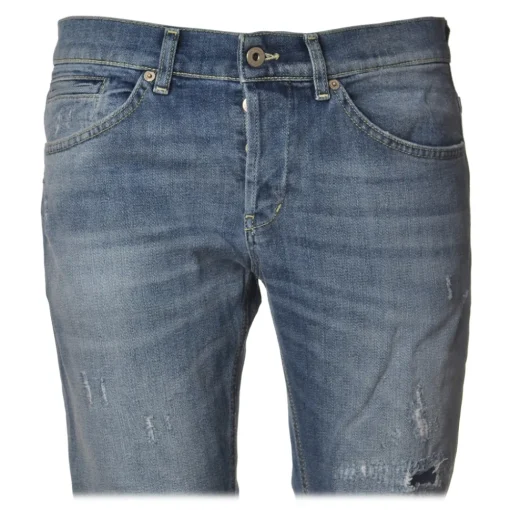 Dondup Trousers-- Washed Tapered Leg Jeans - Blue Jeans - Trousers - Luxury Exclusive Collection - Avvenice