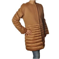 Elisabetta Franchi Jackets-- Chanel Coat - Caramel - Jacket - Made in Italy - Luxury Exclusive Collection - Avvenice