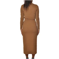 Elisabetta Franchi Dresses-- Long Sleeve Dress - Mou - Dress - Made in Italy - Luxury Exclusive Collection - Avvenice