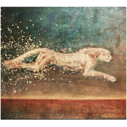 Eliza Oynus Installations-- Cheetah - Installation - Silk - Linen - Gold - Avvenice