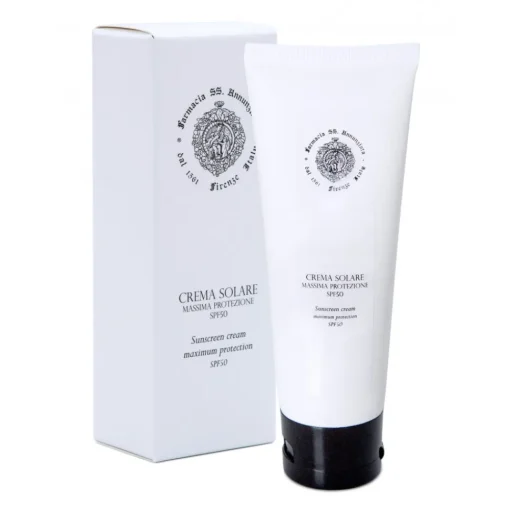 Farmacia SS. Annunziata 1561 Natural Cosmetics-- Sunscreen Cream Maximum Protection - SPF 50 - Face Line - Protection Phase - Specific - Avvenice