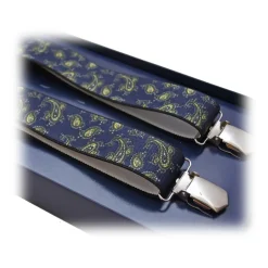 Fefe Napoli Other Accessories-Fefè Napoli - Blue Cash Gentleman Suspenders - Braces - Handmade in Italy - Luxury Exclusive Collection - Avvenice