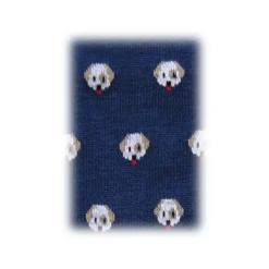 Fefe Napoli Other Accessories-Fefè Napoli - Blue Dog Dandy Men's Socks - Socks - Handmade in Italy - Luxury Exclusive Collection - Avvenice