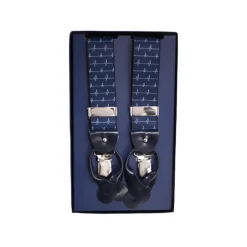 Fefe Napoli Other Accessories-Fefè Napoli - Blue Electro Dandy Suspenders - Braces - Handmade in Italy - Luxury Exclusive Collection - Avvenice