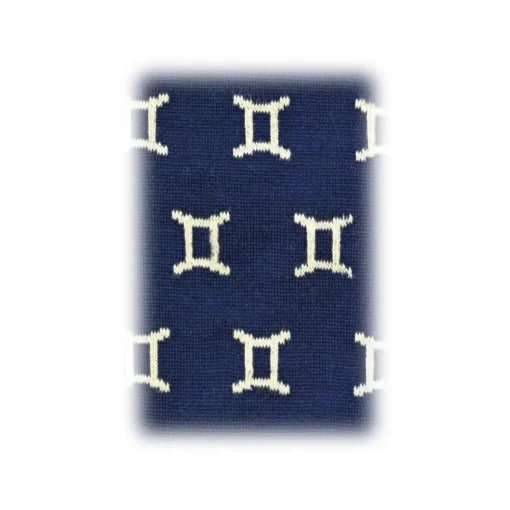 Fefe Napoli Other Accessories-Fefè Napoli - Blue Gemini Zodiac Men's Socks - Socks - Handmade in Italy - Luxury Exclusive Collection - Avvenice