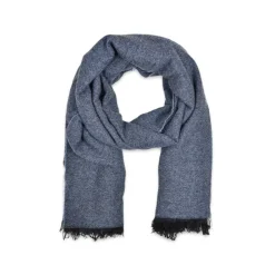 Fefe Napoli Scarves-Fefè Napoli - Blue Jeans Cashmere Elegance Scarf - Scarves and Foulards - Handmade in Italy - Luxury Exclusive Collection - Avvenice