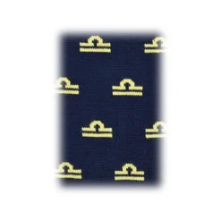 Fefe Napoli Other Accessories-Fefè Napoli - Blue Libra Zodiac Men's Socks - Socks - Handmade in Italy - Luxury Exclusive Collection - Avvenice