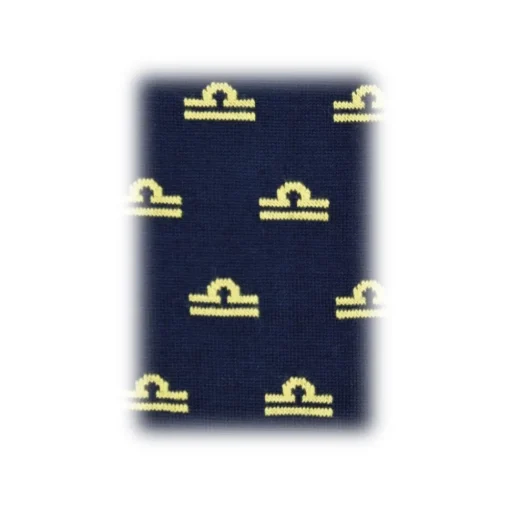 Fefe Napoli Other Accessories-Fefè Napoli - Blue Libra Zodiac Men's Socks - Socks - Handmade in Italy - Luxury Exclusive Collection - Avvenice