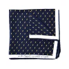 Fefe Napoli Ties & Bow Ties-Fefè Napoli - Blue Lightning Silk Dandy Pocket Square - Pocket-Square - Handmade in Italy - Luxury Exclusive Collection - Avvenice