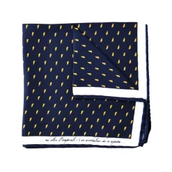 Fefe Napoli Ties & Bow Ties-Fefè Napoli - Blue Lightning Silk Dandy Pocket Square - Pocket-Square - Handmade in Italy - Luxury Exclusive Collection - Avvenice
