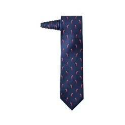Fefe Napoli Ties & Bow Ties-Fefè Napoli - Blue Lucky Horns Scaramantia Silk Tie - Ties - Handmade in Italy - Luxury Exclusive Collection - Avvenice