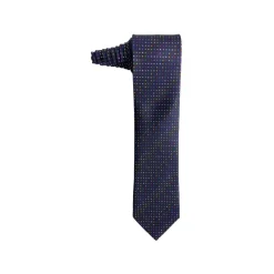 Fefe Napoli Ties & Bow Ties-Fefè Napoli - Blue Multicolor Pois Gentleman Silk Tie - Ties - Handmade in Italy - Luxury Exclusive Collection - Avvenice