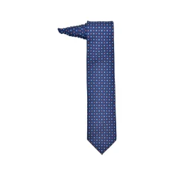 Fefe Napoli Ties & Bow Ties-Fefè Napoli - Blue Navy 7 Folds Gentleman Silk Unlined Tie - Ties - Handmade in Italy - Luxury Exclusive Collection - Avvenice