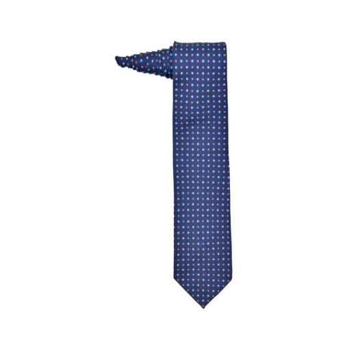 Fefe Napoli Ties & Bow Ties-Fefè Napoli - Blue Navy 7 Folds Gentleman Silk Unlined Tie - Ties - Handmade in Italy - Luxury Exclusive Collection - Avvenice