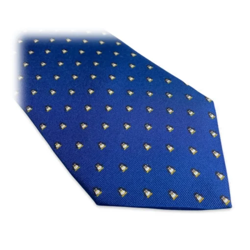 Fefe Napoli Ties & Bow Ties-Fefè Napoli - Blue Penguin Dandy Silk Tie - Ties - Handmade in Italy - Luxury Exclusive Collection - Avvenice