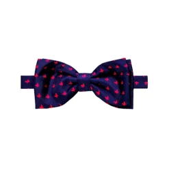 Fefe Napoli Ties & Bow Ties-Fefè Napoli - Blue Red Butterfly Silk Bow-Tie - Bow-Tie - Handmade in Italy - Luxury Exclusive Collection - Avvenice