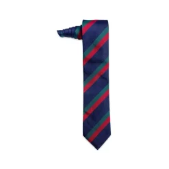 Fefe Napoli Ties & Bow Ties-Fefè Napoli - Blue Red Regimental Business Silk Tie - Ties - Handmade in Italy - Luxury Exclusive Collection - Avvenice