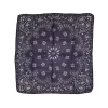 Fefe Napoli Scarves-Fefè Napoli - Blue Silk Cotton Bandana - Scarves and Foulards - Handmade in Italy - Luxury Exclusive Collection - Avvenice