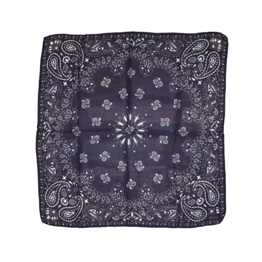 Fefe Napoli Scarves-Fefè Napoli - Blue Silk Cotton Bandana - Scarves and Foulards - Handmade in Italy - Luxury Exclusive Collection - Avvenice