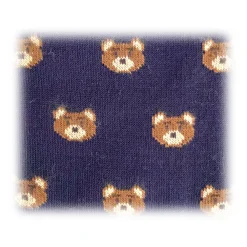 Fefe Napoli Other Accessories-Fefè Napoli - Blue Teddy Short Dandy Men's Socks - Socks - Handmade in Italy - Luxury Exclusive Collection - Avvenice