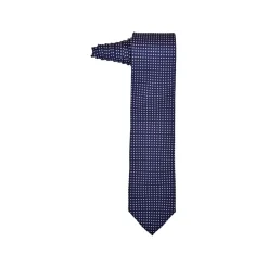 Fefe Napoli Ties & Bow Ties-Fefè Napoli - Blue White Pois Gentleman Silk Tie - Ties - Handmade in Italy - Luxury Exclusive Collection - Avvenice