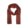 Fefe Napoli Scarves-Fefè Napoli - Bordeaux Cashmere Silk Elegance Scarf - Scarves and Foulards - Handmade in Italy - Luxury Exclusive Collection - Avvenice